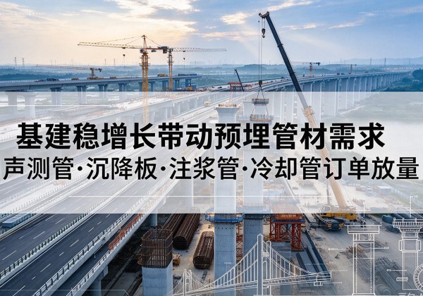 嘉黎基建稳增长带动预埋监测管材需求，声测管、沉降板、注浆管订单持续放量
